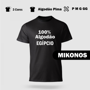 Camiseta Algodão Egípcio Bordada