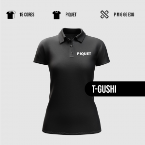 Camisa Polo Piquet Feminina T-Gushi Silk Digital/DTF